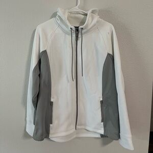Swiss Tech White and Gray Fleece Jacket